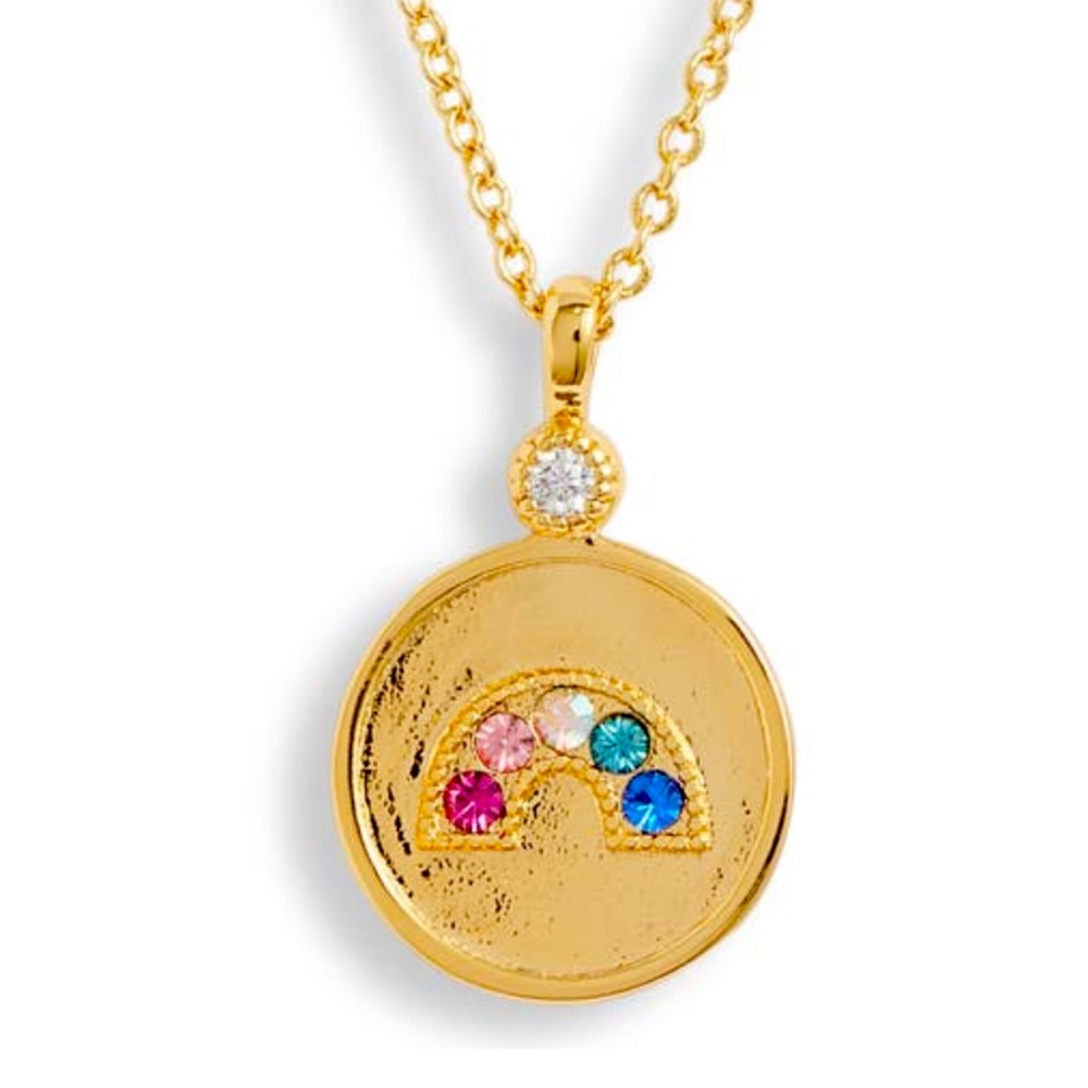 Gorjana Madison Rainbow Coin Pendant Necklace